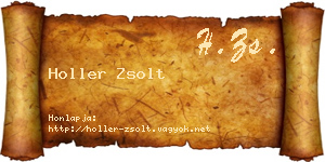 Holler Zsolt névjegykártya